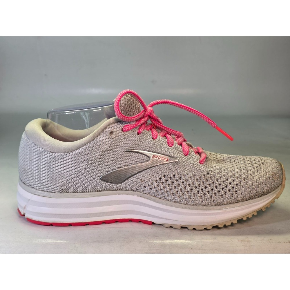 Brooks Revel 2 Women's Sneakers Size 9.5 Medium Gray Pink Running Walking Shoes - Picture 6 of 16